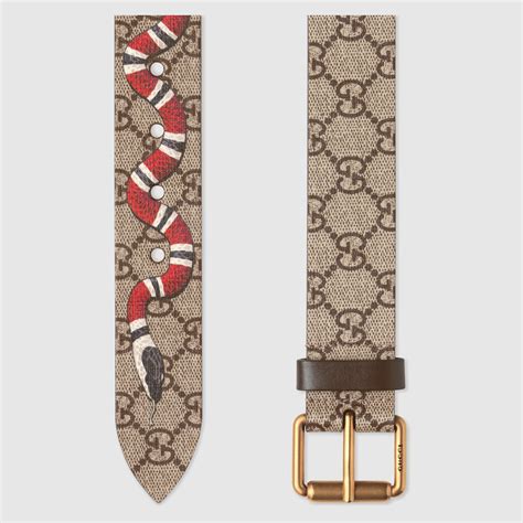 gucci snake print gg supreme belt|gucci supreme belt counterfeit.